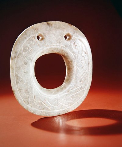 Disc shaped ornament, from Guacimo, Linea Vieja area by Pre Columbian Pre Columbian